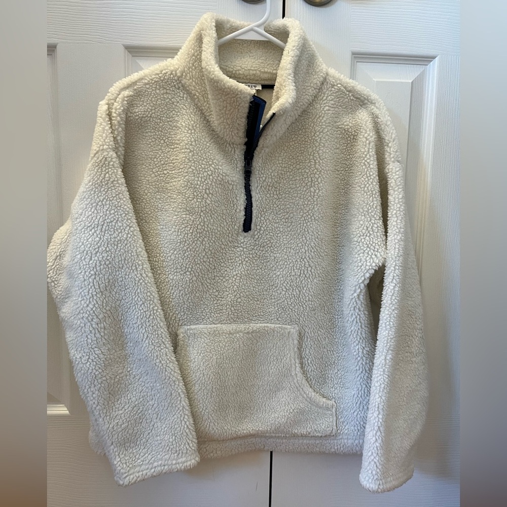 J Crew Sherpa Popover Jacket Small